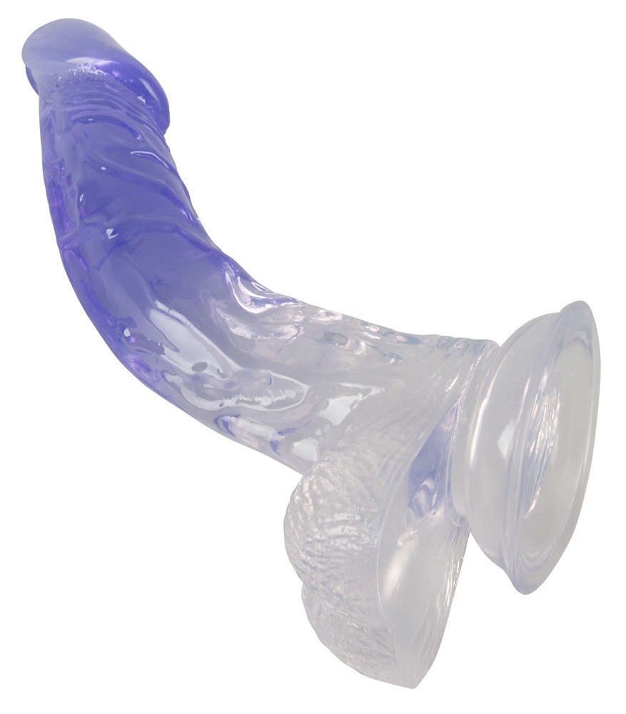 crystal clear curved dildo